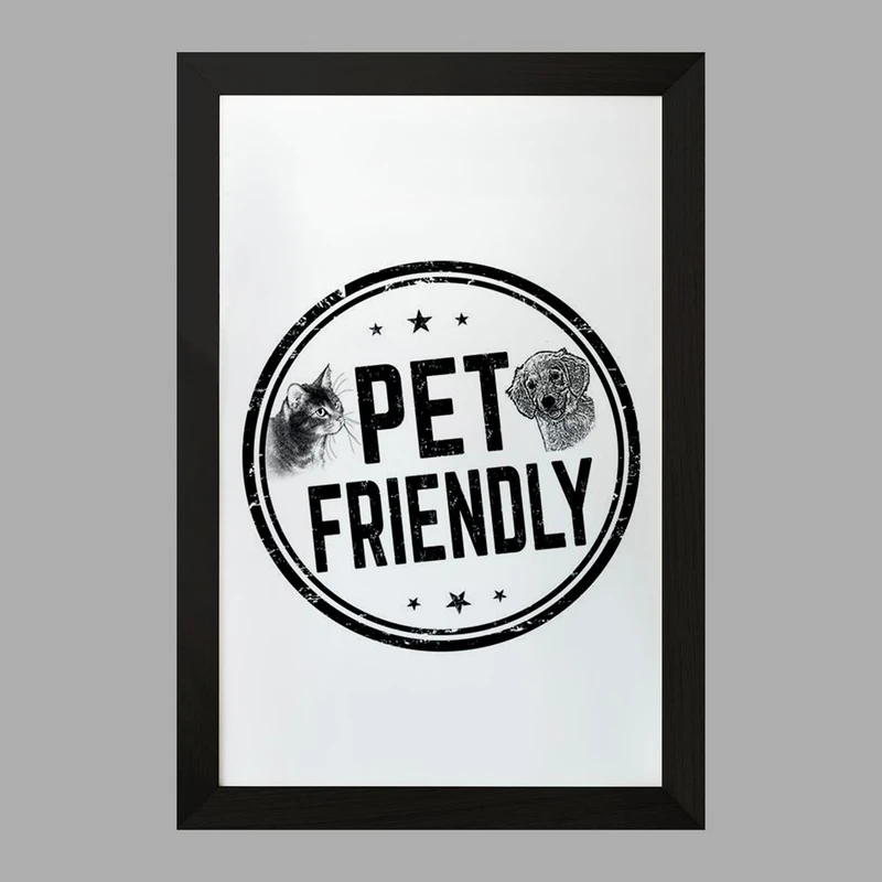 تابلو خندالو مدل حمایت از حیوانات کد 27357