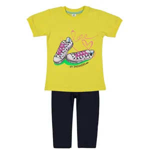 ست تی شرت و شلوار دخترانه بانالی مدل کوهنورد کد 3514