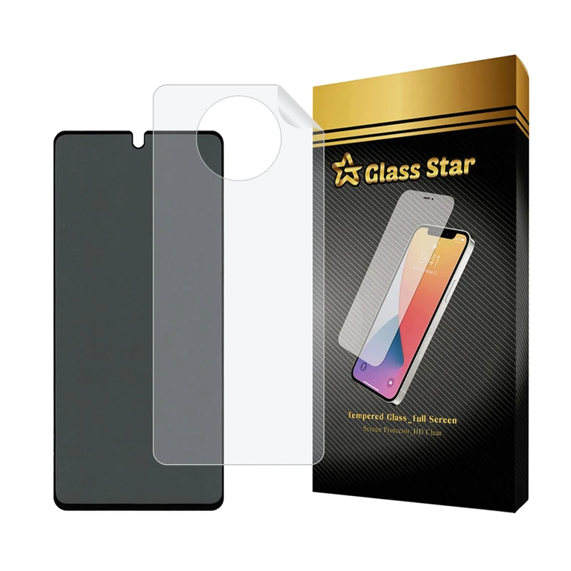 محافظ صفحه نمایش حریم شخصی گلس استار مدل FULLPRIVNANOS مناسب برای گوشی موبایل شیائومی Poco X3 / Poco X3 Pro / Poco X3 NFC به همراه محافظ پشت گوشی