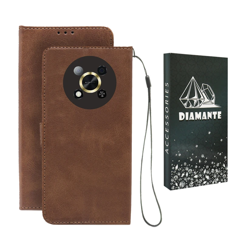 کیف کلاسوری دیامانته مدل Band Bk مناسب برای گوشی موبایل وکال V2 به همراه بندآویز