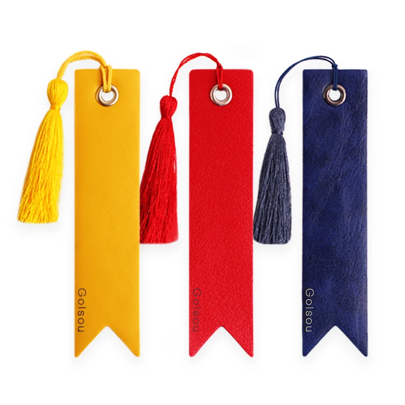 نشانگر کتاب گلسو مدل چرمی کالکشن رنگین کمان مجموعه 3 عددی