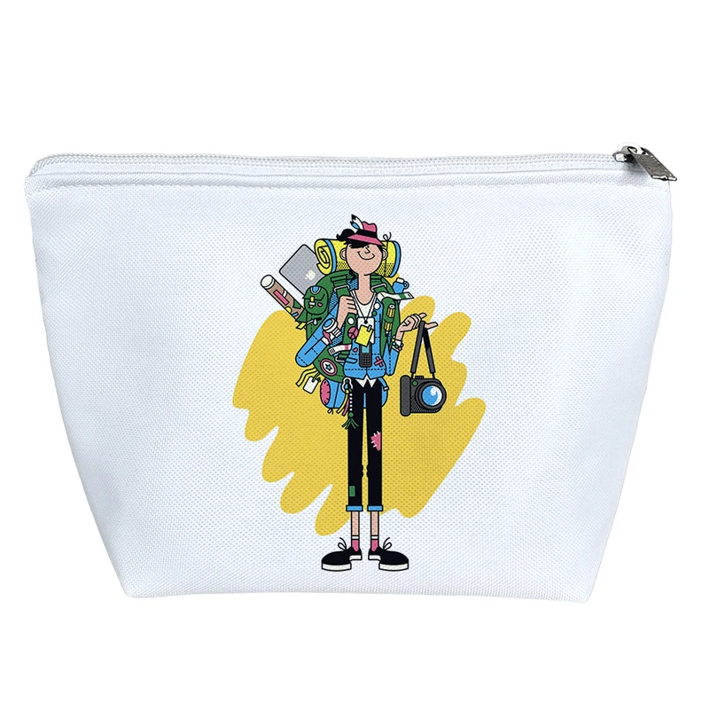 کیف لوازم آرایش دخترانه خندالو مدل عکاس جهانگرد کد 3002