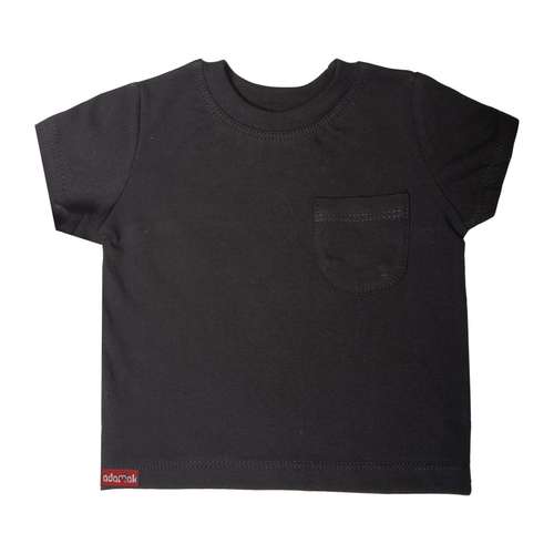 تی شرت آستین کوتاه نوزادی آدمک مدل جیب دار کد 150008 رنگ مشکی