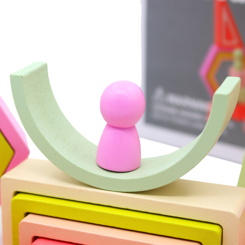 بازی آموزشی باکیدز مدل مونته سوری اشکال رنگین کمان