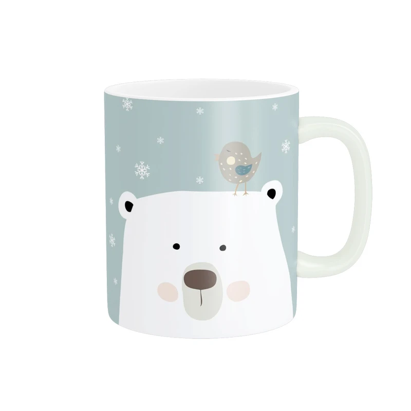 ماگ پاد آفرین مدل خرس و پرنده کد 216