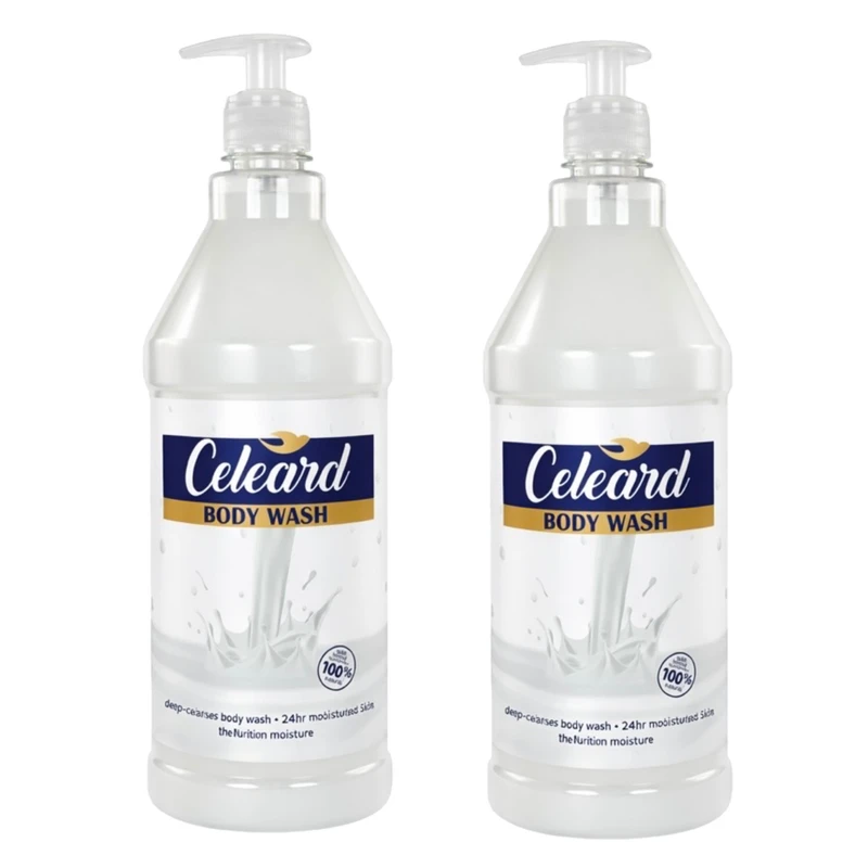 شامپو بدن کلرد مدل 001 با رایحه شیر مناسب برای پوست معمولی حجم 1250 میلی لیتر بسته 2 عددی