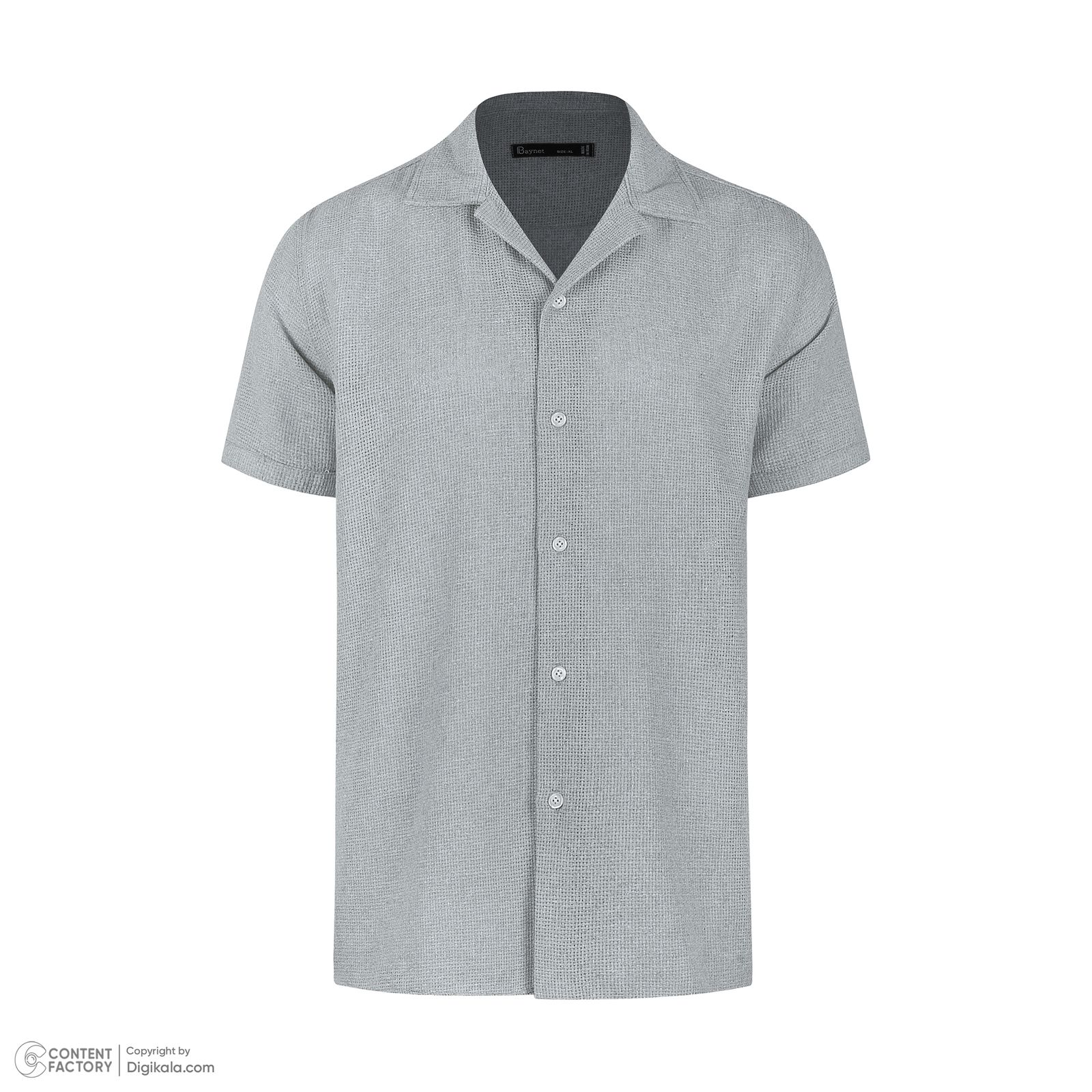 پیراهن آستین کوتاه مردانه باینت مدل 772-2 رنگ طوسی روشن -  - 3