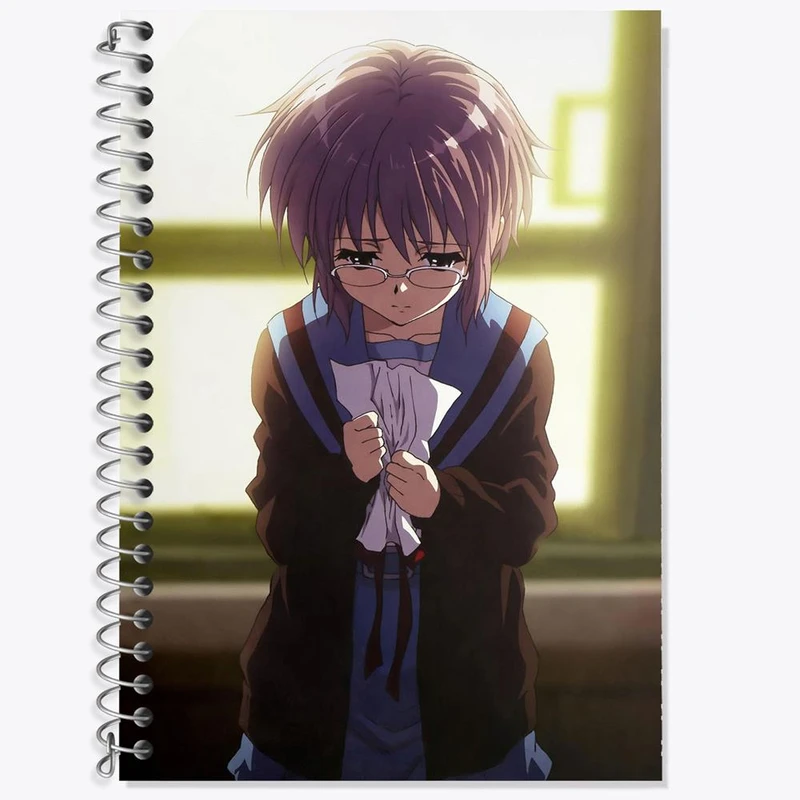 دفتر زبان 50 برگ خندالو مدل سه خط طرح یوکی انیمه ناپدید شدن هارومی سوزومیا The Disappearance of Haruhi Suzumiya کد 23147