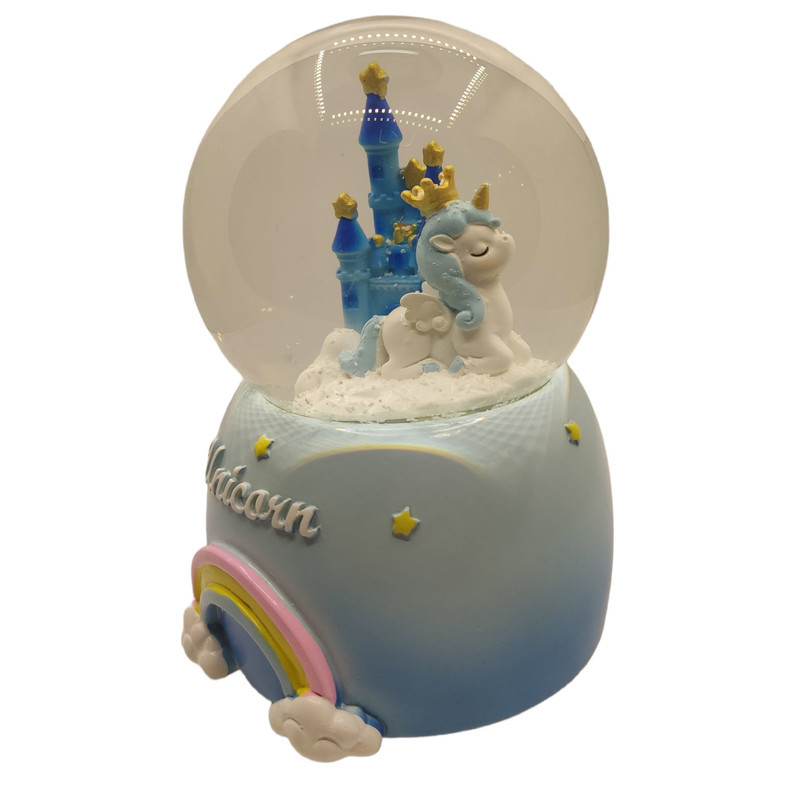 گوی موزیکال مدل چراغ دار طرح یونیکورن