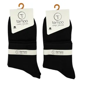جوراب ساق کوتاه زنانه تمپو مدل 06 بسته 2 عددی