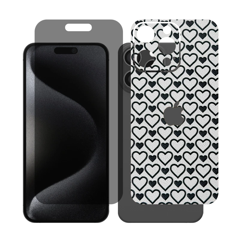 محافظ صفحه نمایش حریم شخصی گلس مدل Together مناسب برای گوشی موبایل اپل iPhone 15 Pro Max به همراه برچسب پوششی پشت گوشی