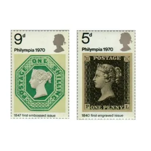 تمبر یادگاری مدل پنی سیاه مجموعه 2 عددی