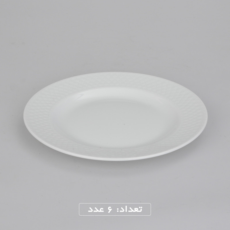 سرویس غذاخوری 28 پارچه چینی زرین ایران سری رادیانس مدل White 2 درجه عالی