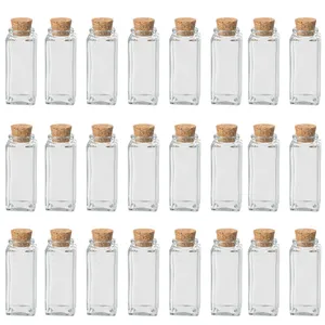 جا ادویه مدل چوب پنبه چهارگوش کد S2-24 مجموعه 24 عددی