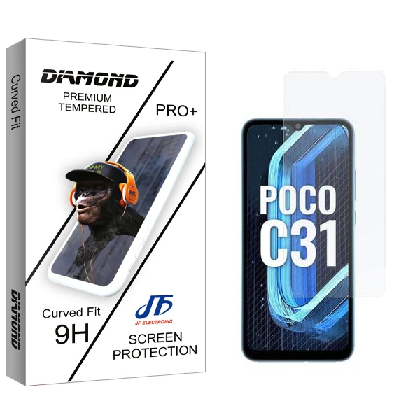 محافظ صفحه نمایش جی اف مدل Diamond مناسب برای گوشی موبایل شیائومی Poco C31