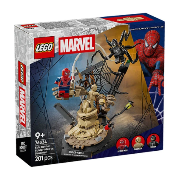 لگو 201 تکه سری مارول مدل Epic Battle Spider Man vs Sandman 76334