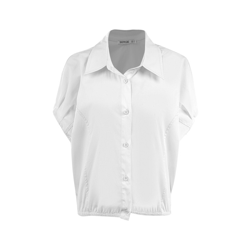 شومیز آستین کوتاه زنانه سرژه مدل 207360 رنگ سفید