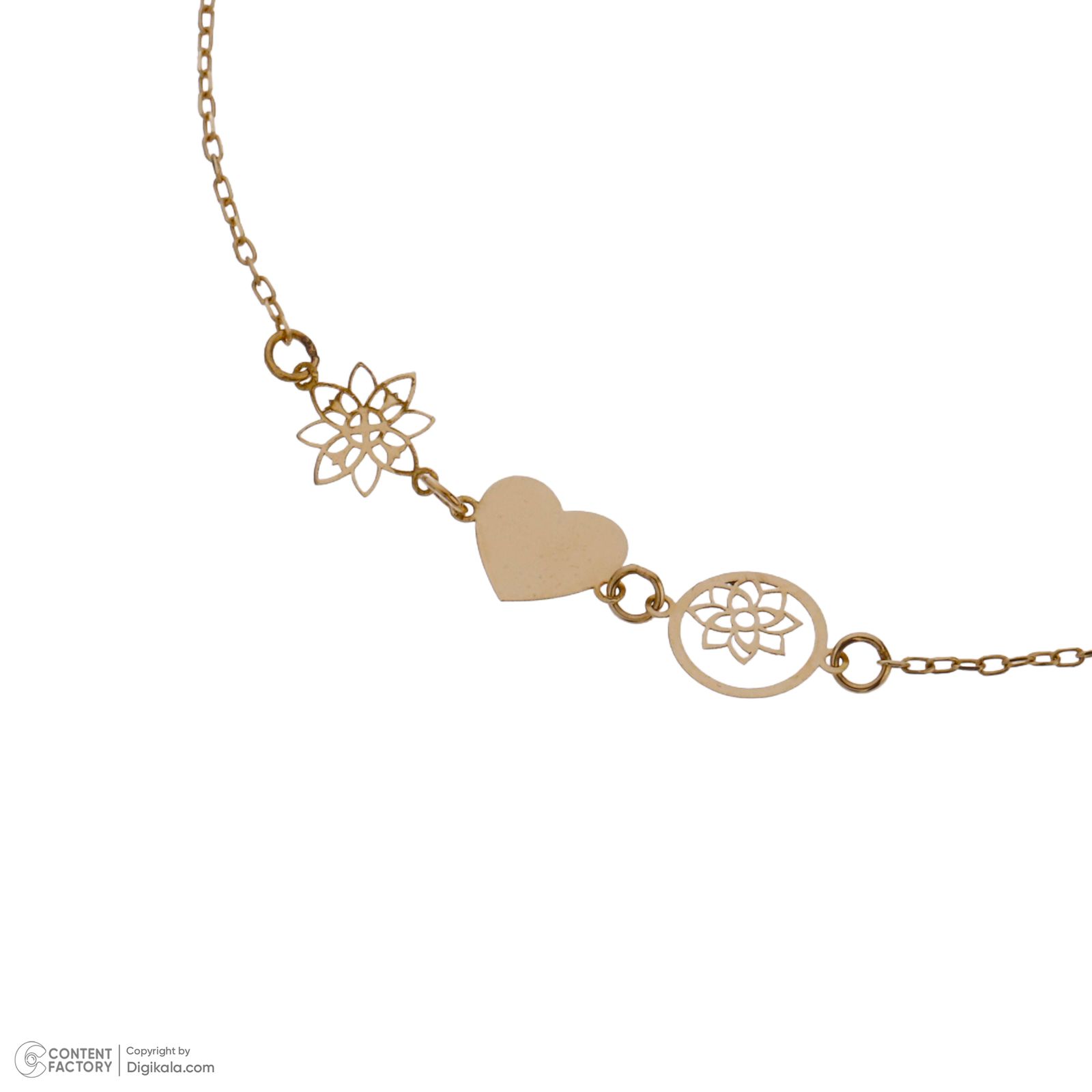 دستبند طلا 18 عیار زنانه مایا ماهک مدل MB1608 طرح قلب -  - 3