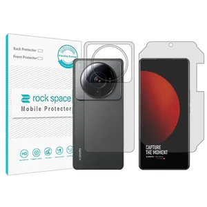 Rockspace transparent screen protector HyGEL model suitable for Xiaomi 12S Ultra mobile phone along with the back of the phone