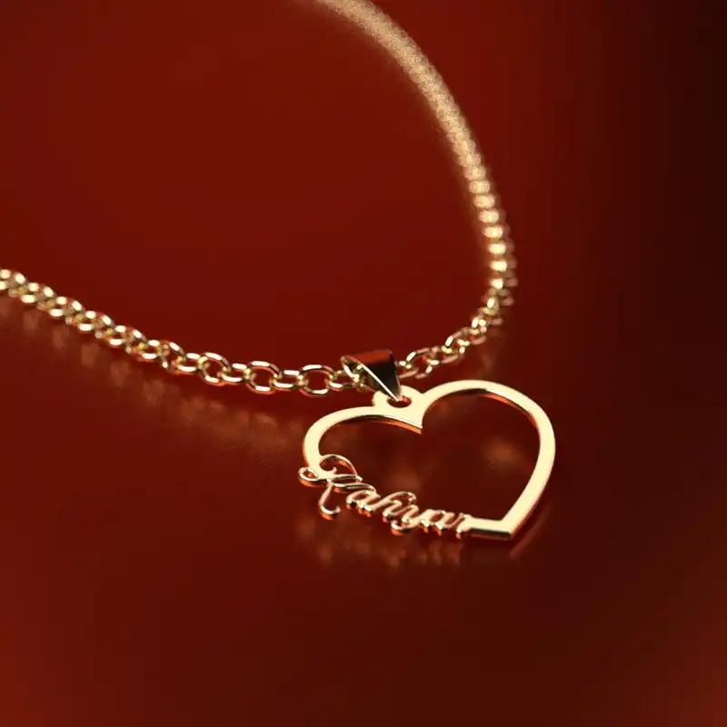 گردنبند طلا 18 عیار زنانه مدوپد مدل اسم کهیار kahyar کد GBB12932 به همراه باکس گل رز جاویدان