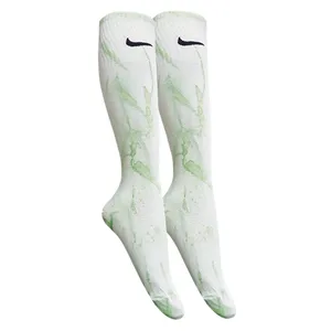 جوراب ورزشی ساق بلند زنانه مدل پنبه کش اسپرت آبرنگی کد G11