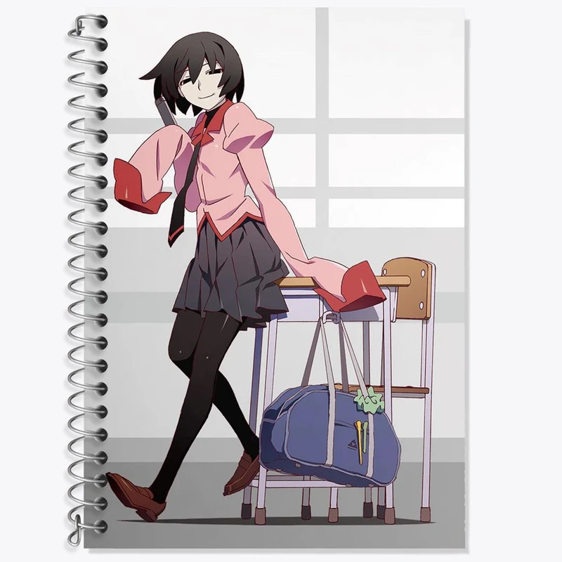 دفتر زبان 50 برگ خندالو مدل سه خط طرح تسوباسا هانئکاوا انیمه مونوگاتاری کد 16230