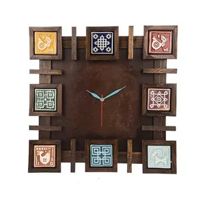 ساعت دیواری چوبی کد 66072