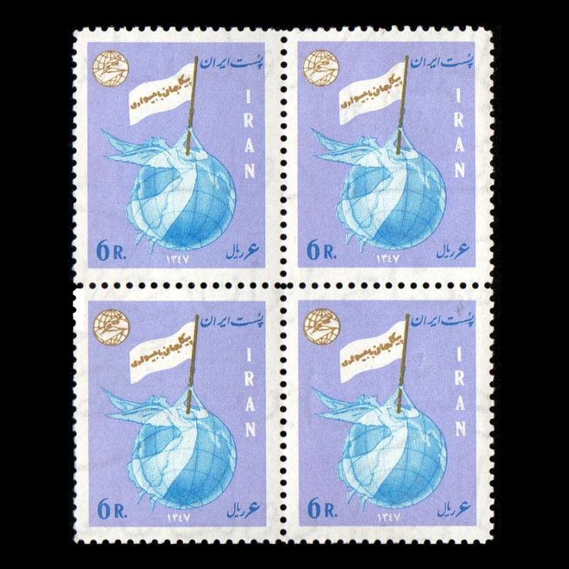 تمبر یادگاری مدل پیکر با بیسوادی 1347 مجموعه 4 عددی