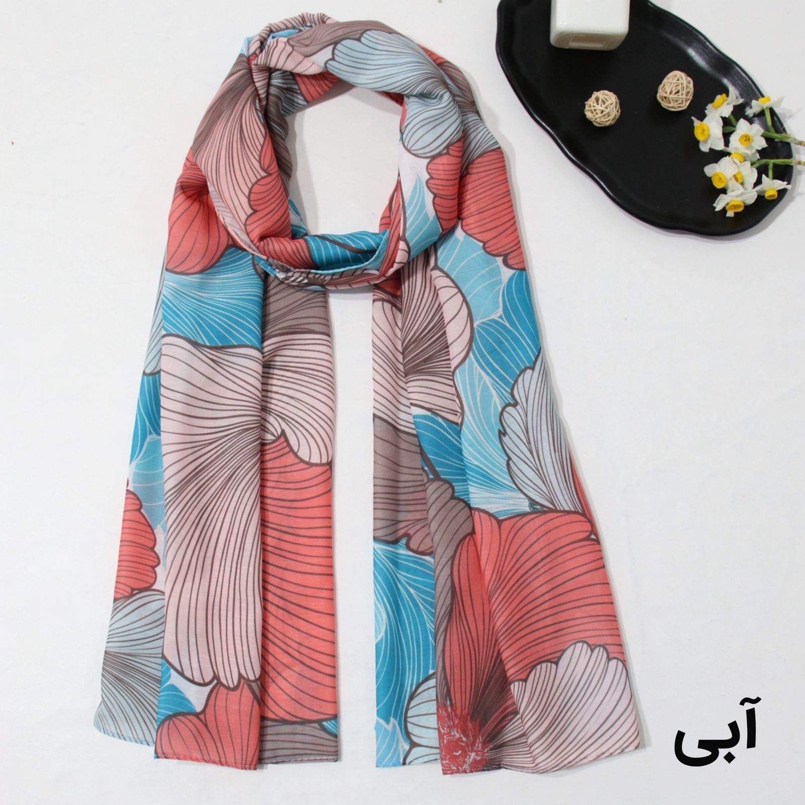 شال زنانه مدل نخی تابستانه جدید گل درشت کد a-3087 -  - 6