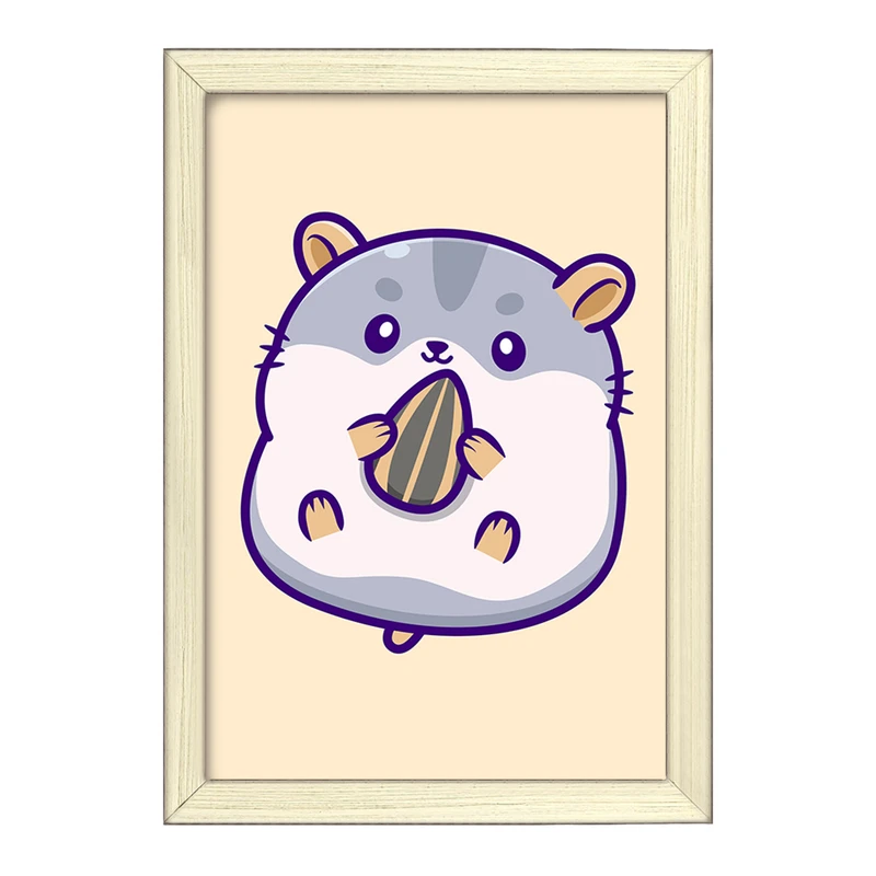 تابلو خندالو طرح حیوانات بامزه همستر کد 29638