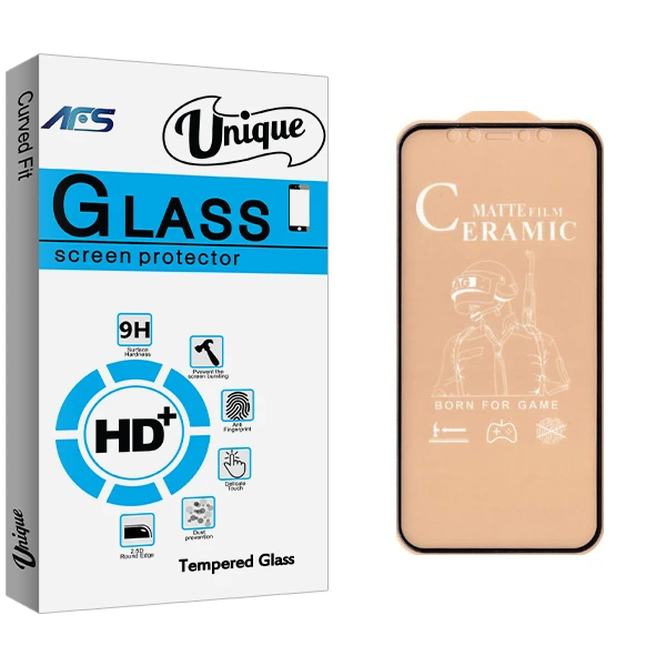 محافظ صفحه نمایش سرامیکی  ای اف اس مدل Unique Glass مناسب برای گوشی موبایل اپل Iphone 12 mini