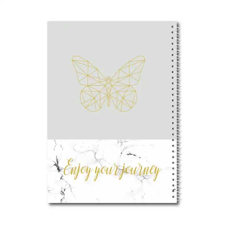 دفتر مشق ویکدی طرح ماربل طلاکوب و نقره کوب مجموعه 4 عددی