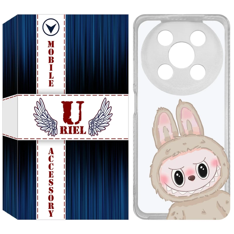 کاور یوریل مدل Clear کد 119 طرح لبوبو Labubu مناسب برای گوشی موبایل وکال V2 / V2 Lite