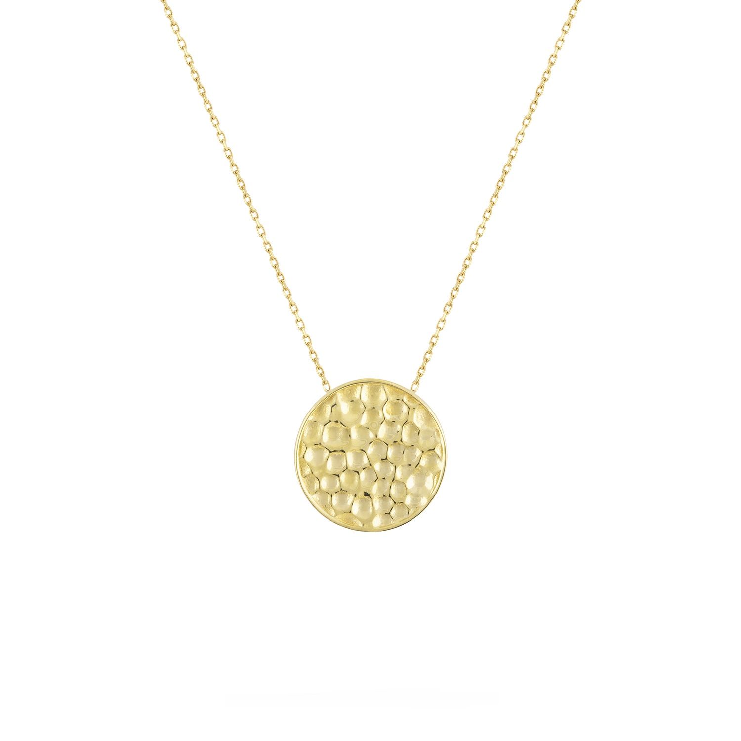 گردنبند طلا 18 عیار زنانه طلا و جواهر درریس مدل مانگ دایره -  - 1