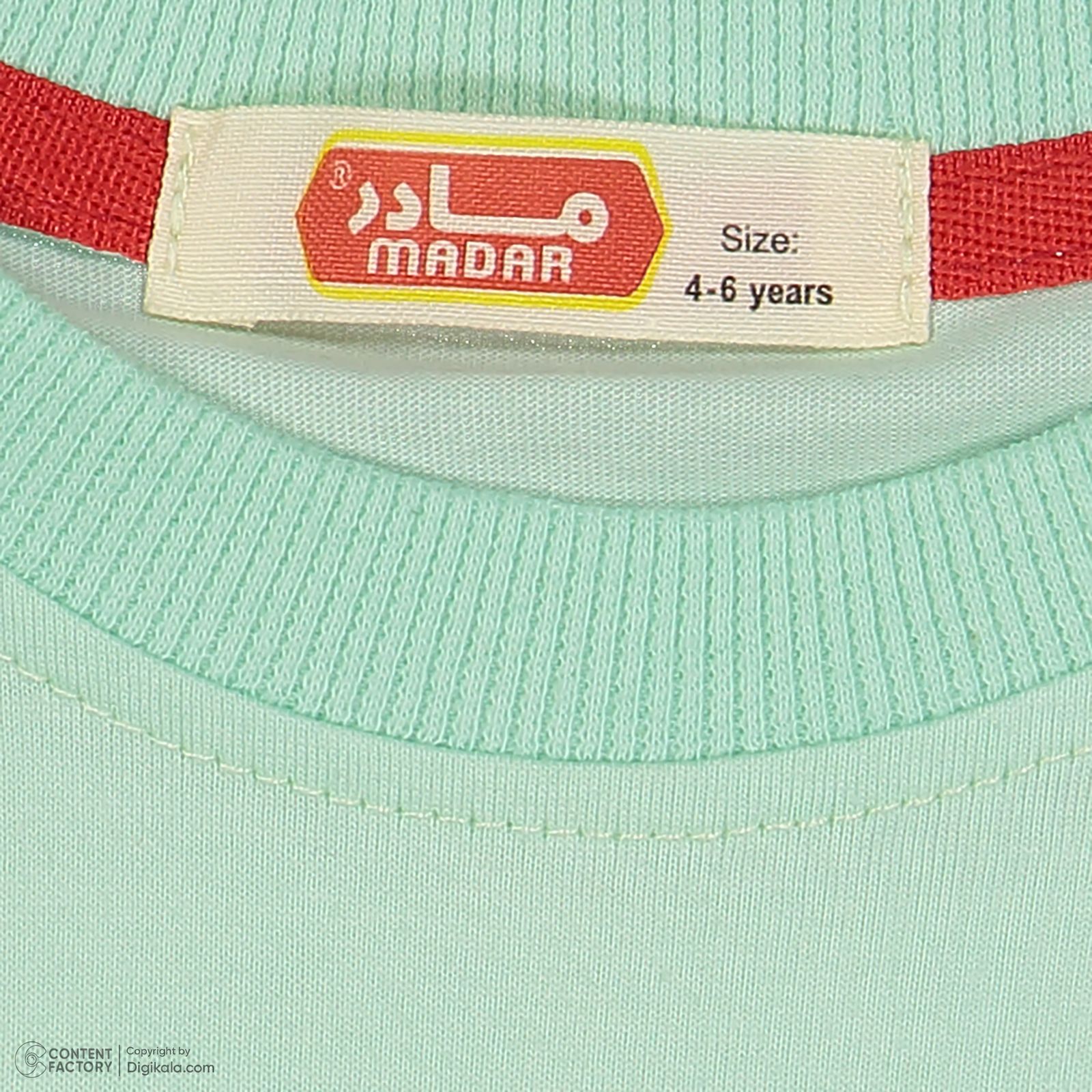 ست تی شرت و شلوار دخترانه مادر مدل Maya رنگ سبز -  - 4