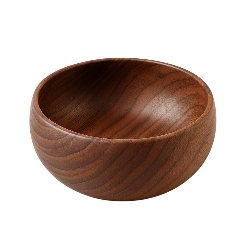 کاسه چوبی مدل گردو خمره ای کد 12