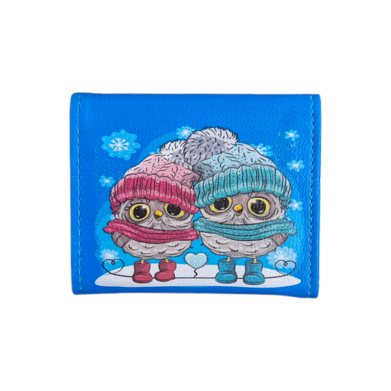 کیف پول زنانه مدل جغد قلب و زمستان