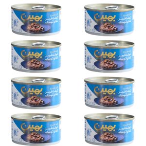 کنسرو گوشت گوساله تکه ای بهین - 180 گرم بسته 8 عددی