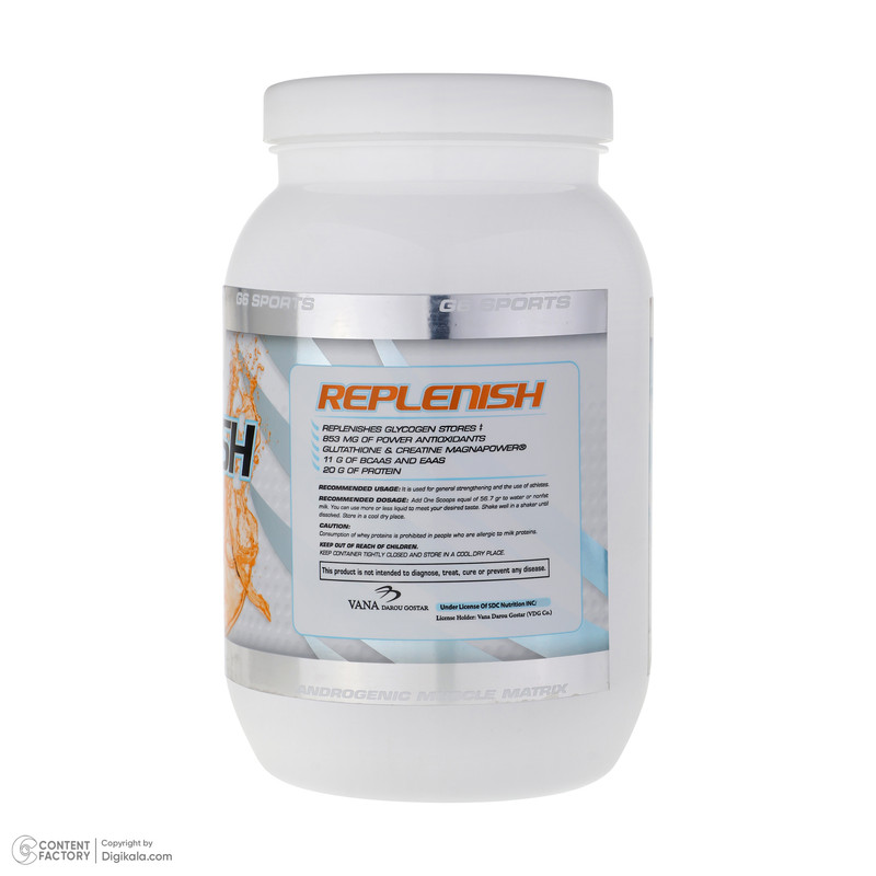 پودر رپلنیش پرتقال و انبه جی سیکس اسپورت - 908 گرم پودر رپلنیش پرتقال و انبه جی سیکس اسپورت - 908 گرم