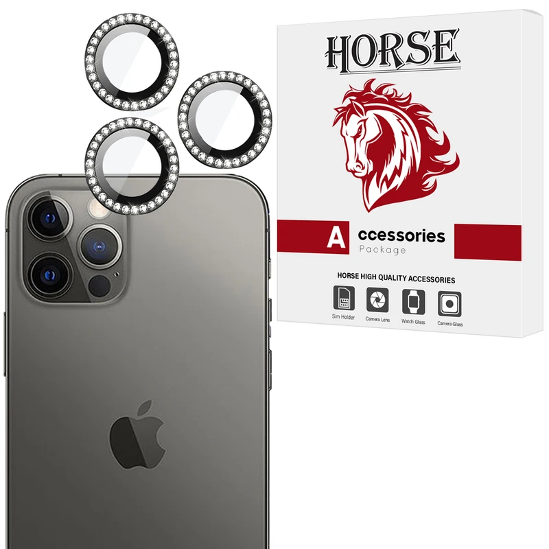 محافظ لنز دوربین شیشه‌ای هورس مدل NRIH20 مناسب برای گوشی موبایل اپل iPhone 12 Pro Max