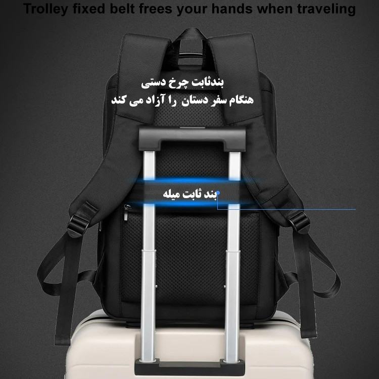 کوله پشتی لپ تاپ چینلو کد 5283 مناسب برای لپ تاپ 14.1 تا 15.6 اینچی
