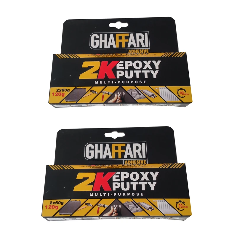 خمیر درزگیر غفاری مدل 2K وزن 240 گرم مجموعه 2 عددی