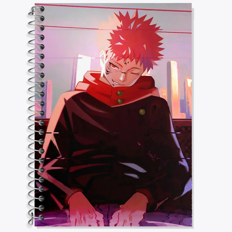 دفتر زبان 50 برگ خندالو مدل سه خط طرح ریومن سوکونا انیمه جوجوتسو کایزن کد 11100