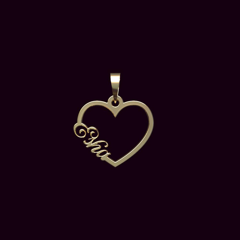 آویز گردنبند طلا 18 عیار زنانه مدوپد مدل اسم عشا esha کد PB1-10476