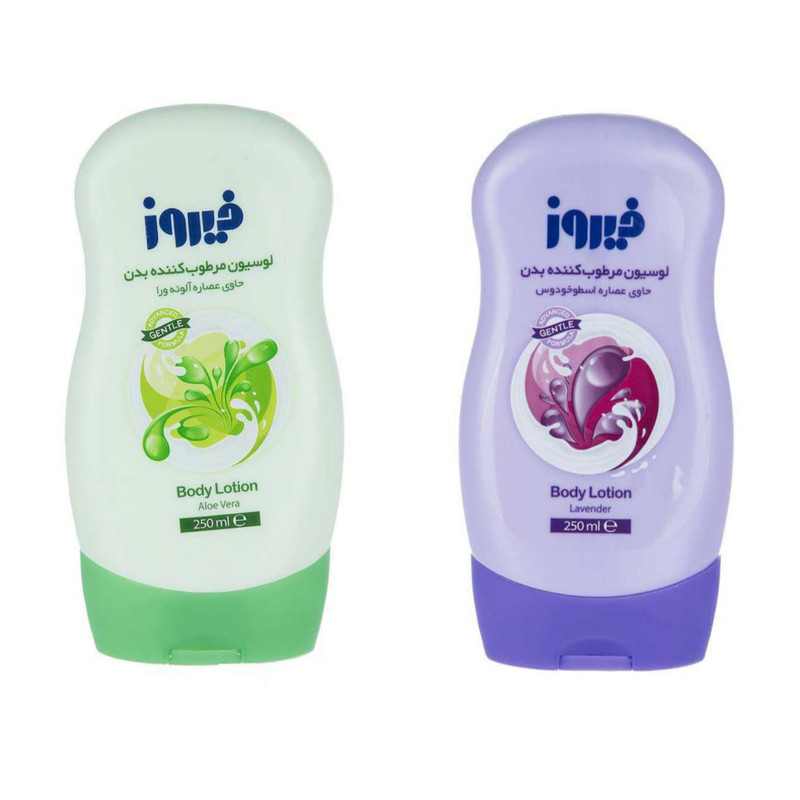 لوسیون مرطوب کننده فیروز مدل میکس اسطوخودوس و آلوئه ورا حجم 250 میلی لیتر مجموعه 2 عددی