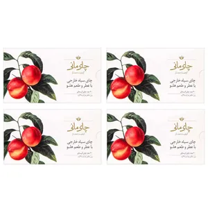 چای سیاه کیسه ای چای مانی با طعم هلو مجموعه 4 عددی
