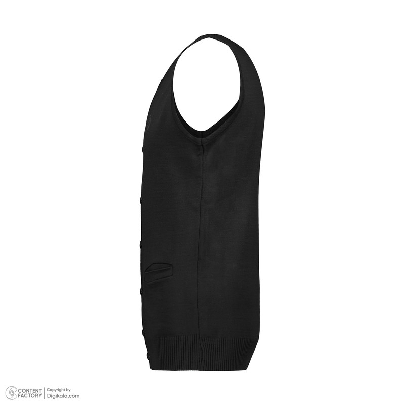 ژیله مردانه تریکو پاییزان مدل J710 رنگ مشکی