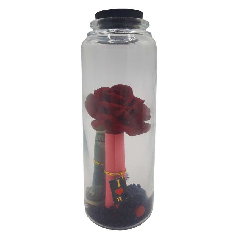 دکوری مدل بطری عشق ساحل گل رز کد 2197