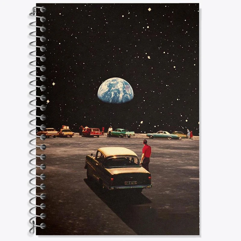 دفتر زبان 50 برگ خندالو مدل دو خط طرح کهکشان کد 25383