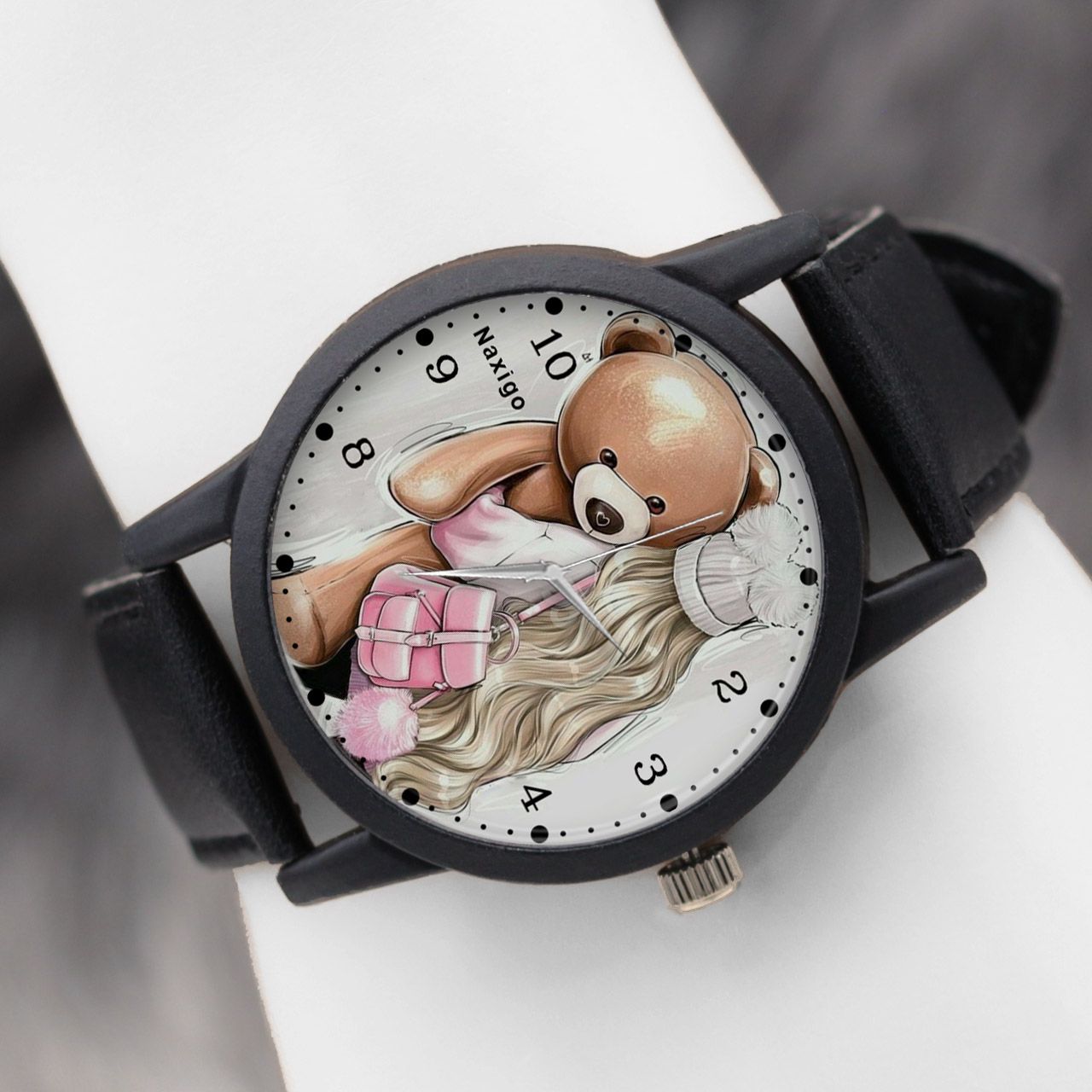 ساعت مچی عقربه ای ناکسیگو مدل دخترانه فانتزی کد LF12325 -  - 5